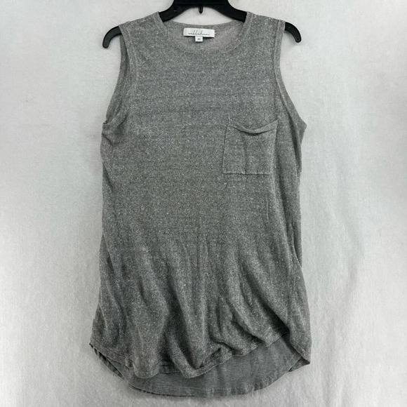 Callahan Slip Dress Womens Sz XS Gray Tank Crew Neck Wide Strap Pocket Stretch - Picture 1 of 12